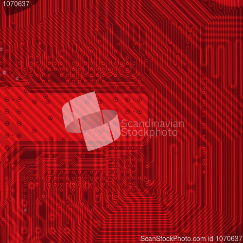 Image of Industrial electronic red background