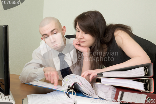 Image of Bookkeeper and the secretary on a workplace