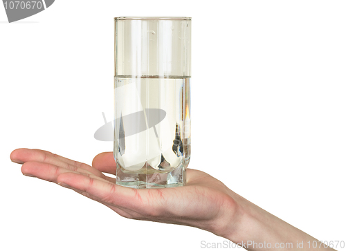 Image of Glass of water on hand