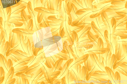 Image of Abstract yellow feathers illustration background