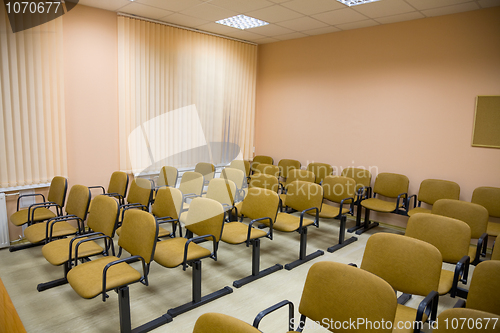 Image of Interior of a conference hall in pink tones