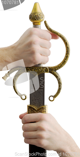 Image of Shaft of sword on hand