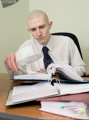 Image of Bookkeeper on a workplace at office