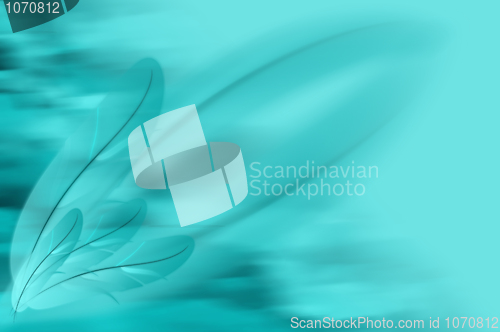 Image of Abstract blue feathers illustration background