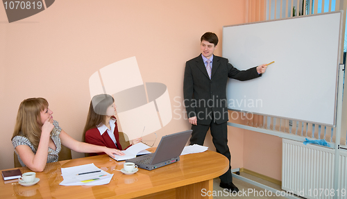Image of Young man to speak at a meeting