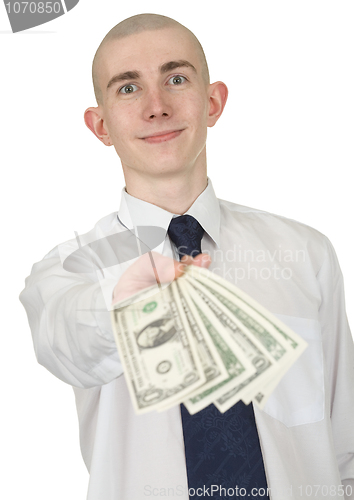 Image of Man with money in a hand