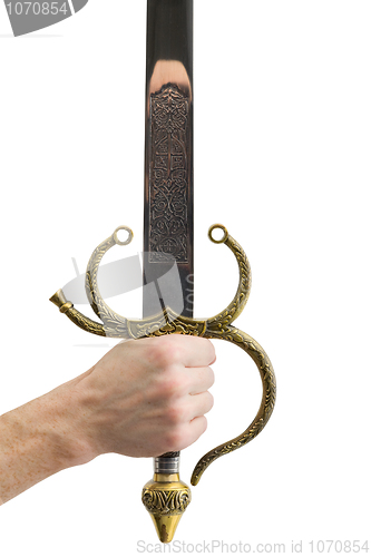 Image of Shaft of sword on hand