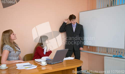 Image of Young man to speak at a meeting