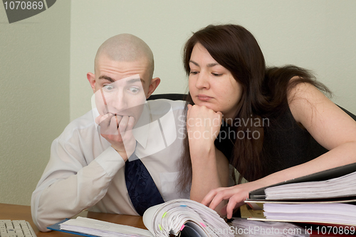 Image of Bookkeeper and the secretary on a workplace