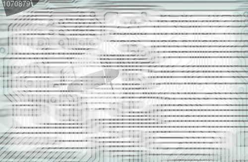 Image of Tech industrial electronic light blue background