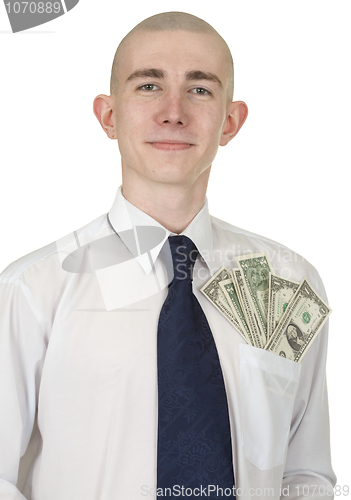 Image of Man with money in a pocket