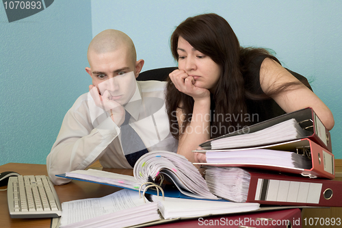 Image of Bookkeeper and the secretary on a workplace