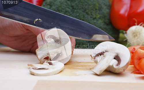 Image of Cutting vegetables