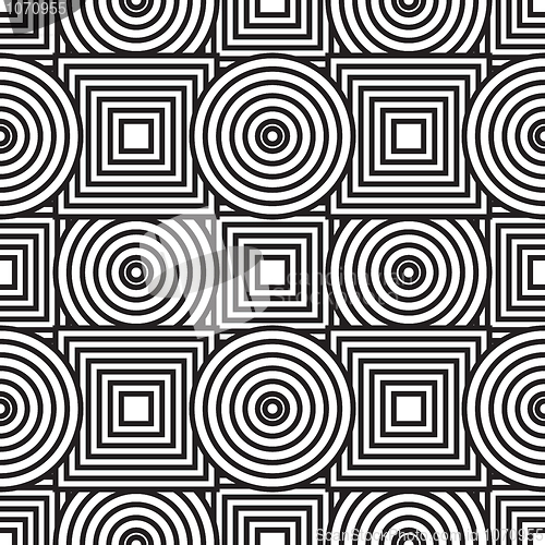 Image of Abstract background with circles and squares