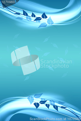 Image of Abstract background of green leaves 