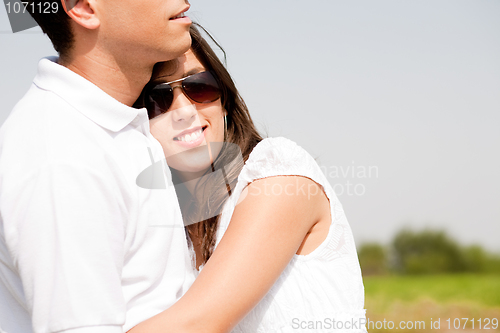 Image of beautiful Couple Hugging
