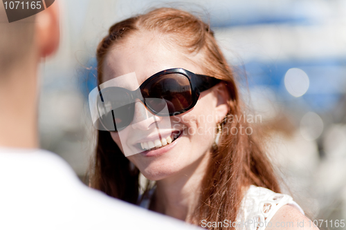 Image of Portrait Of A Cute Couple, Focus On Female