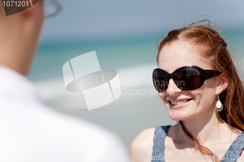 Image of Portrait Of A Cute Couple, Focus On Female