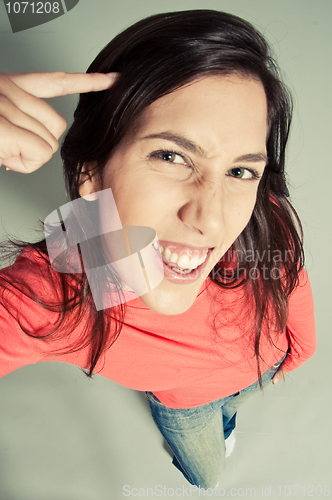 Image of Expressions Young lady Thinking