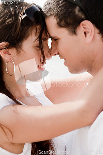 Image of Portrait Of A beautiful Couple Hugging