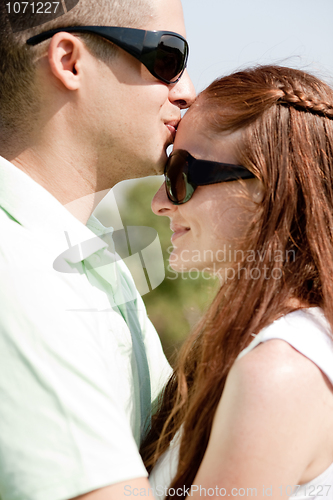 Image of Portrait Of A beautiful Couple Hugging