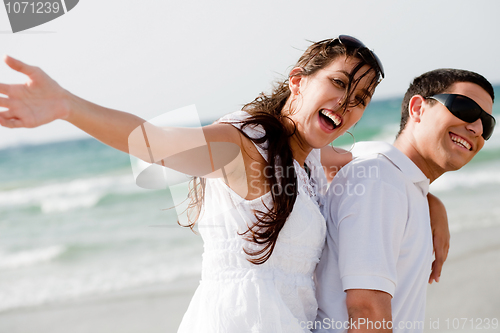 Image of Young Couple Piggybacking