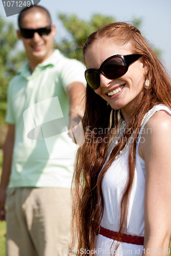 Image of Portrait Of A Cute Couple, Focus On Female