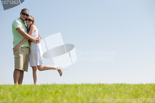 Image of Young Couple Having A Good time