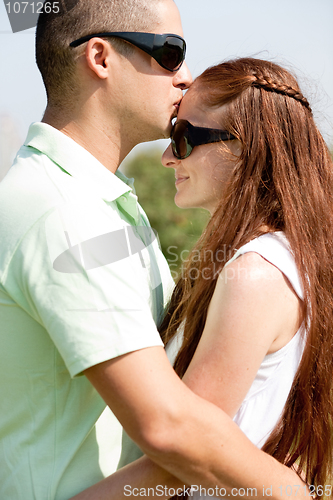 Image of Portrait Of A beautiful Couple Hugging