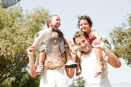 Image of family in the park