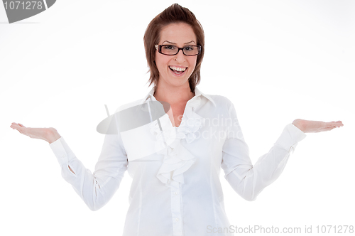 Image of Attractive young businesswoman