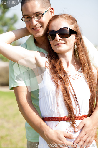 Image of cut couple hug