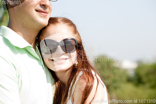 Image of beautiful Couple Hugging