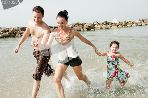 Image of Family  in the beach