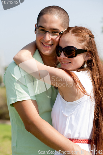 Image of young couple smile