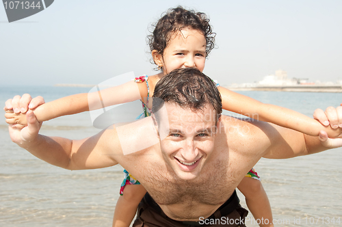 Image of portrait of father and daughter