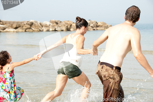 Image of Family  in the beach