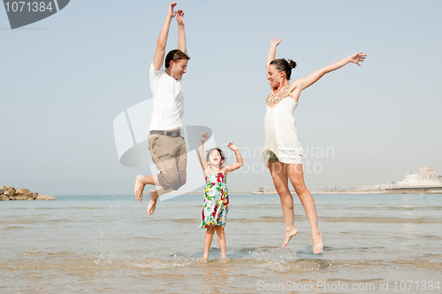 Image of Family  in the beach