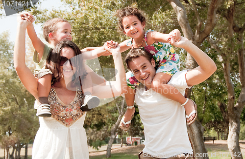 Image of family in the park