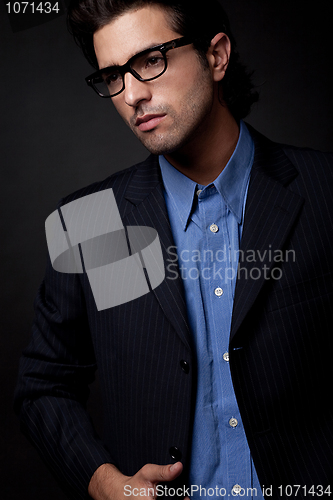 Image of Closeup of depressed young business man