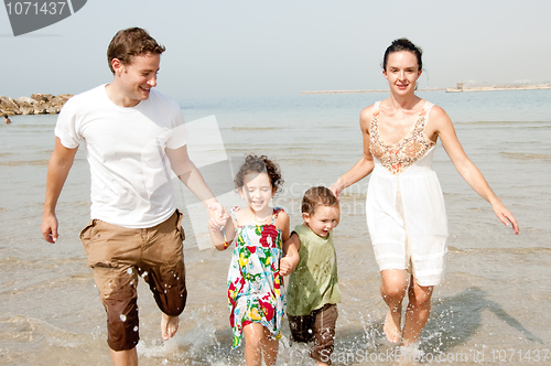 Image of Family  in the beach