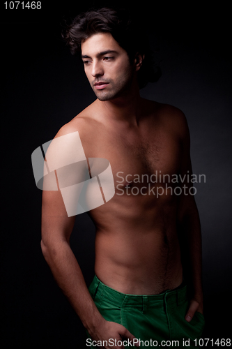Image of fashion shot of young italian