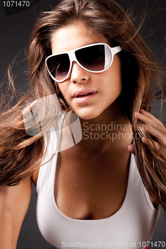 Image of closeup of Glamour woman