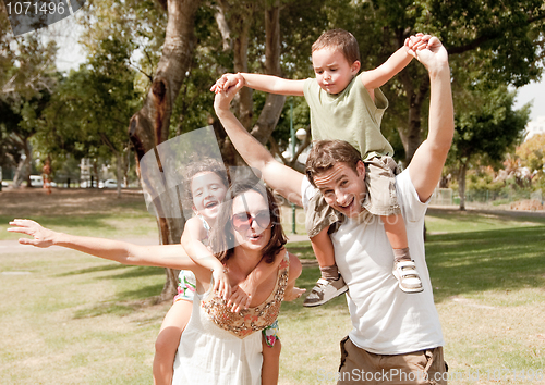 Image of family in the park