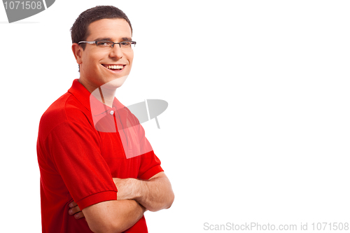 Image of Casual portrait of young men with his hands folded