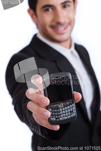 Image of Mobile phone on focus