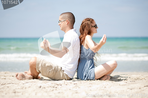 Image of Meditating at the beach