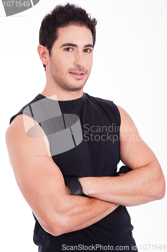 Image of handsome fit man looking