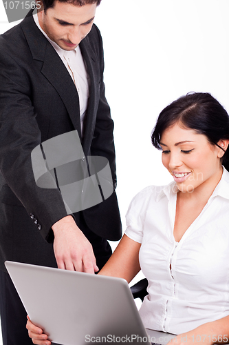 Image of Corporate people working with laptop