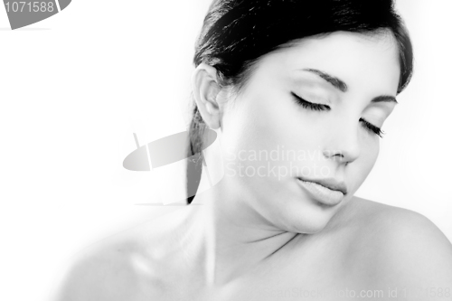 Image of Beautiful young skin care model